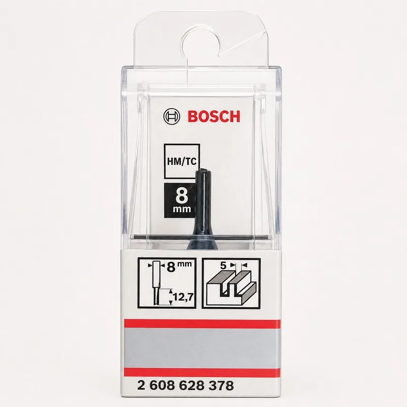 Fraise droite — queue 8 mm · actif Ø5 × 12,7 mm — Bosch 2608628378 6