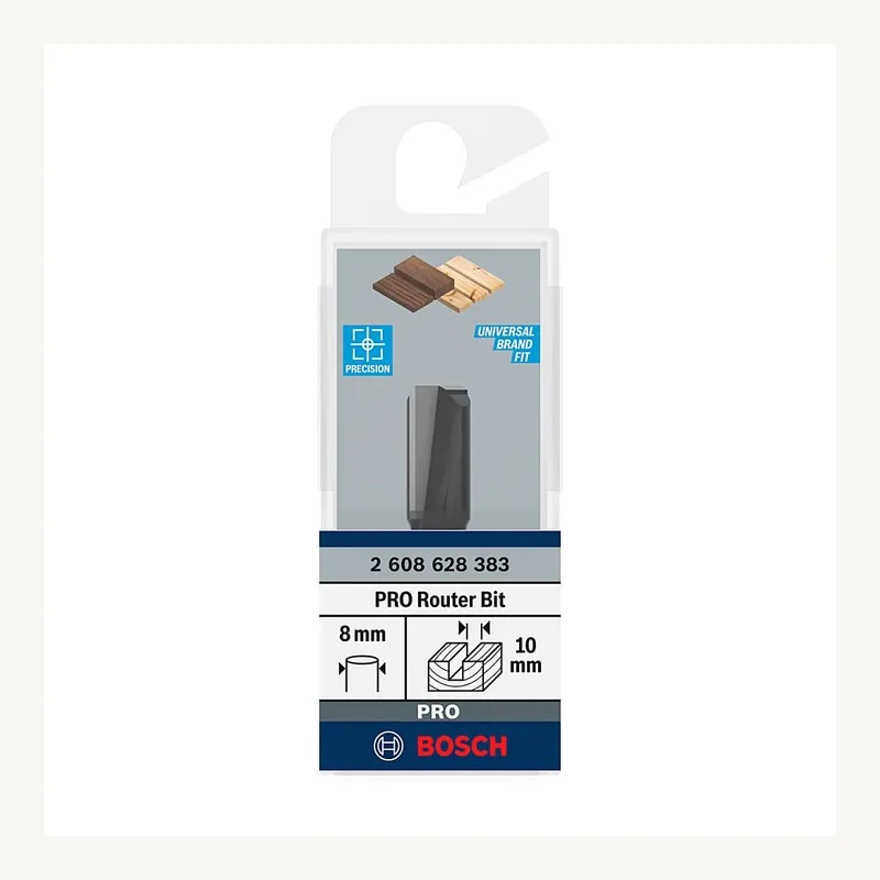 Fraise droite — queue 8 mm · actif Ø10 × 19,6 mm — Bosch PRO 2608628383 2