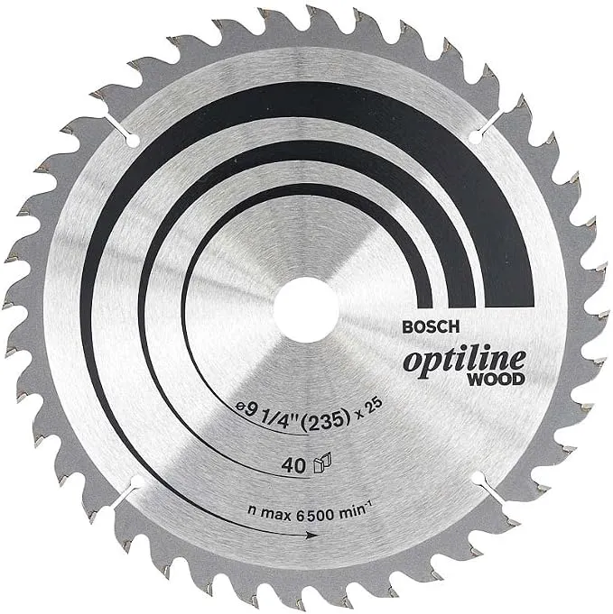 قرص لمنشار قرصي محمول — Bosch Optiline Wood 2608640886 — خشب وMDF — 235 مم، 40 سن