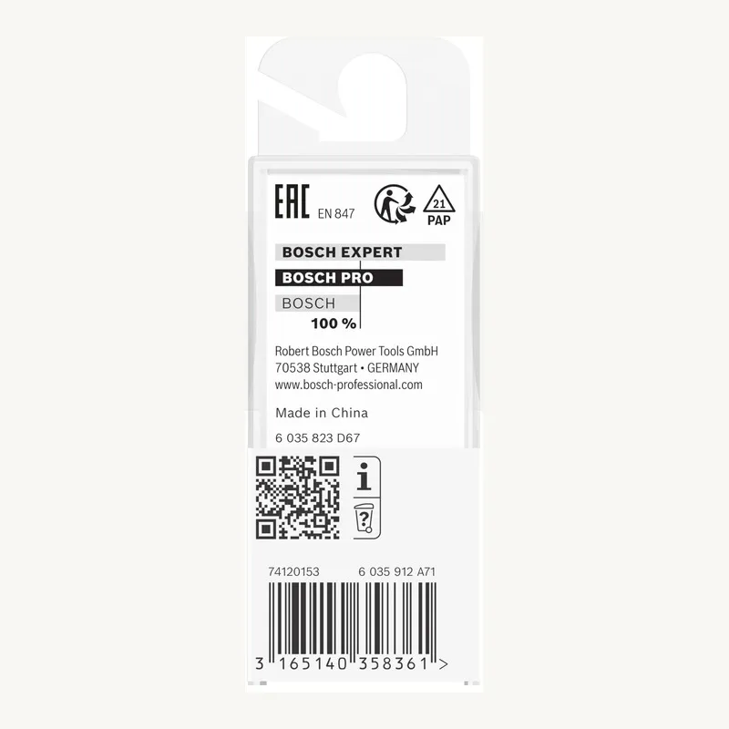 Fraise droite — queue 8 mm · actif Ø14 × 19,6 mm — Bosch PRO 2608628375 5