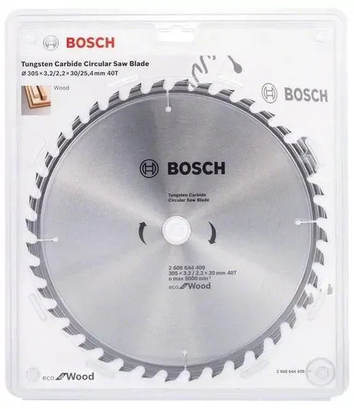 قرص لمنشار طاولة — Bosch Eco for Wood 2608644409 — خشب — 305 مم، 40 سن