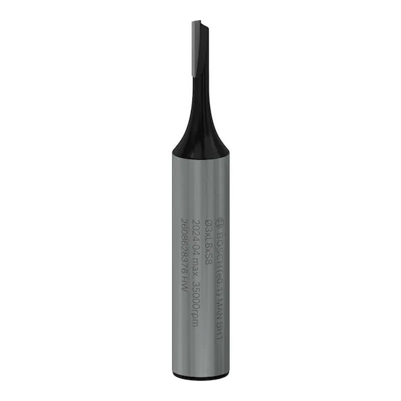 Fraise droite — queue 8 mm · actif Ø3 × 8 mm — Bosch 2608628376 4