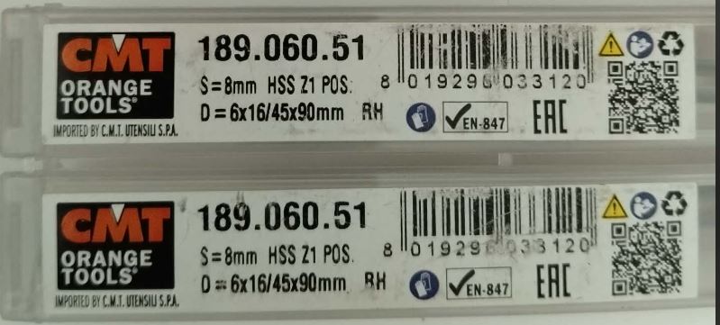 Fraise hélicoïdale pour aluminium — queue 8 mm · actif Ø6 × 45 mm — CMT 189.060.51 3