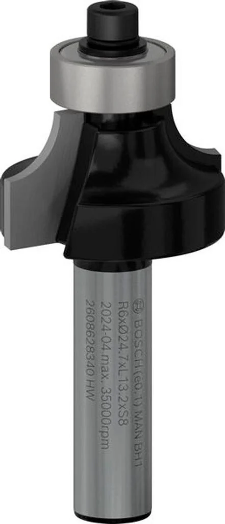 فريزة تدوير R6 — ساق 8 مم · فعال Ø24,7 مم — Bosch 2608628340