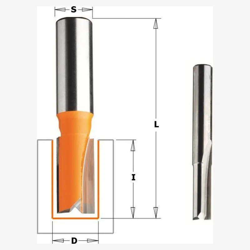 Fraise droite — queue 8 mm · actif Ø6 × 16 mm — CMT 911.060.11 2