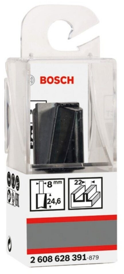 Fraise droite — queue 8 mm · actif Ø22 × 25 mm — Bosch 2608628391 2